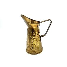 Vintage Peerage Embossed Brass Pitcher Sailing Ship & Lighthouse England  picture