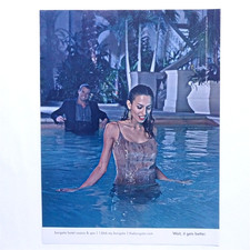 2005 The Borgata Hotel Casino and Spa Vintage Print Ad Pretty Woman Pool Y2K Art picture
