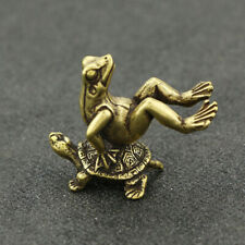 Solid Brass Hair Comb Figurine Small Statue Home Ornament Figurines Collectibles picture