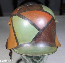 WW1 German M16 M17 Helmet Original Shell Split Pins & Liner Band SI 66 REPAINT picture