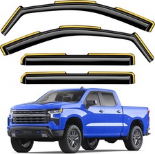 In-Channel Window Rain Guards Fit for Chevy Silverado/Gmc Sierra 1500 2019-2026 picture