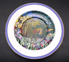 Vtg Tiffany Stained Glass Garden Sunset Hamilton Collector Plate '89 Sun Catcher picture