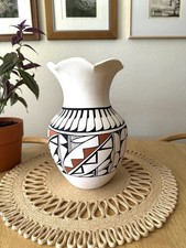 Large Isleta Pueblo Pottery Vase Native American Signed Pottery picture