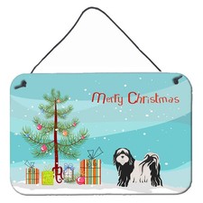 Caroline's Treasures CK3489DS812 Tibetan Terrier Christmas Tree Sign 8x12 picture