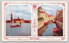 1900 Venice Italy Postcard - San Giorgio & Grand Canal - J. Austen Co. Vintage picture