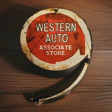 Vintage Western Auto Porcelain Sign Automotive Store Associate Napa O'Reilly USA picture