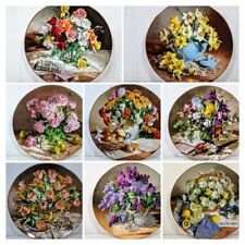 ONE -- Flowers of Your Garden Series Collector Plates - Vieonne Morley 1988/89 picture