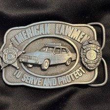 Vintage Belt Buckle Siskiyou Buckle Co. American Lawmen Police 1983  picture