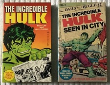 INCREDIBLE HULK RARE 1ST PRINT NEWSPAPER STRIP VOL 1 & 4 PAPERBACK SET STAN LEE picture