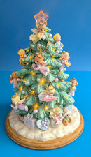 Vtg Precious Moments Illuminated ANGEL Christmas Tree; Bradford 2003; 12.5