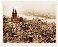 Cologne Cathedral Destruction 1945 Original WWII Press Photo Germany Ruins AP picture