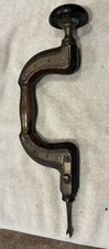 VTG Antique Sheffield Marsdens 986 hardwood & brass Drill Brace picture