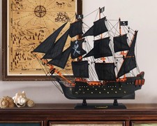 The Black Pearl Wooden Pirate Ship Model 20