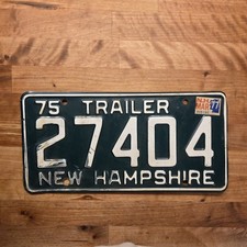 1975 1977 New Hampshire TRAILER License Plate #27404 picture