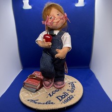 Annalee Dolls Jack And Janet School Signed By Artist Membership Figure Tag 1992 picture