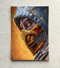 Scorpion Hand Drawn Sketch Card With Resin 1/1 Signed By Artist picture