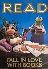 RARE Vintage Jim Henson Muppets READ Kermit Piggy Cleopigtra Original Poster ALA picture