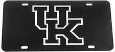 University Of Kentucky Laser Cut Inlaid UK Logo Mirror Car Tag [Black/Silver ... picture