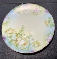 Steinmann Silesien Bavaria Vintage 1932-1938 Hand Painted Roses Grapes Plate 6.5 picture