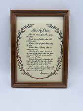 VTG Slow Me Down Framed Christian Poem Calligraphy Wood Frame Wall Art 6.5x9 picture