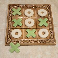 Ceramic Pottery Tic Tac Toe Game Handmade *Beautifully Made Signed picture
