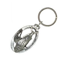 Roosterfish Key Chain, Fish, Fisherman, Ocean, Pewter, Ring, Fob, Zipper, S024KC picture