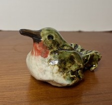 Handmade ceramic Bird Artisan Sculpture Decor Art 4” picture
