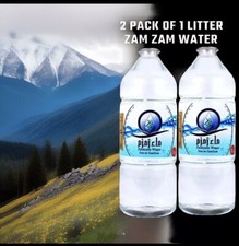 holy zamzam water 1 Litre(Pack Of 2)From Makkah  100% AuthenticShipping From USA picture