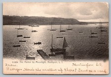Northport L.I. Harbor by Moonlight Postcard c1900s Long Island NY picture