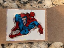 VINTAGE 80’S Spider-Man   FOIL PRISM VENDING MACHINE STICKER BLANK BACK UNUSED  picture