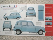 1965 RENAULT 4-L, 4L SPEC SHEET/Brochure/Prospek/Flyer picture