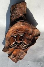 VTG Hand Carved Bearded Tree Spirit From A Street Fair in Germany 1981 8.5”X6”  picture