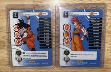 2014 Panini DEBUT Dragon Ball Z SDCC Promo #P5 Super Saiyan God GOKU SET P2 P5 picture