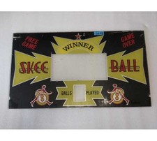SKEE-BALL Arcade Game Plexiglass Backglass MARQUEE (5648) picture