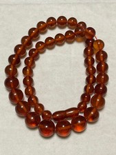 Vintage Amber Necklace 13.9mm, 36.4g, Damaged, for Parts or Repair picture