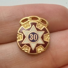 IOOF 30 Years Service Star Lapel Pin Independent Order Of Odd Fellows Vintage picture