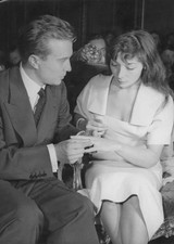 French actor Philippe Lemaire marries singer Juliette Gr�co in a c- Old Photo picture