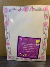 Vintage Gerson Stationary Printer Paper Floral Design 42 Sheets Acid Free picture