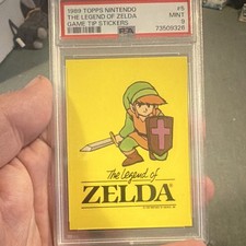 1989 Legend of Zelda Topps Nintendo Game Tip Stickers Link #5 PSA 9 picture