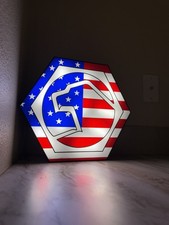 MATCO Tools USA Flag LED Sign 14” x 12” Garage Shop Man Cave Wall Light picture