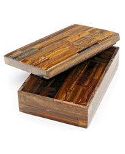 Collectible Storage Box Handmade Marble Ring Box Healing Tiger Eye Inlay Stone picture