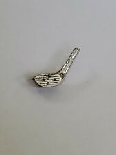 Golf Club Driver Signed Swank Tie Tack With Chain And Bar Silver Color Metal  picture