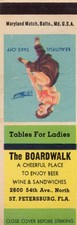 Matchbook Cover FL St. Petersburg The Boardwalk pin-up picture