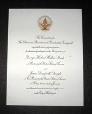 George H. W. Bush - 1989 Bicentennial Presidential Inauguration Invitation picture