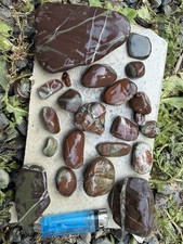 Curated Northern California Jasper & Veined River Stone Collection picture