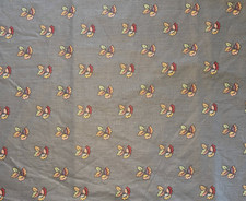 Vtg 1990 J.G. Hook Kenmill Polished Cotton Blue Floral Fabric 6.89 Yards 56