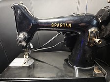 1950s Vintage Singer Spartan Sewing Machine with Travel Case, Light and Base picture