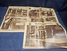 Antique 1936 March/April Newspapers(3) From Johnstown Flood By Pittsburgh Press picture