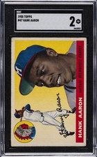 1955 TOPPS #47 HANK AARON SGC 2 picture