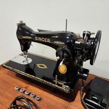 Gorgeous 1948 Singer Sewing Machine 15-91 Potted Motor Fully Tested Sews Perfect picture